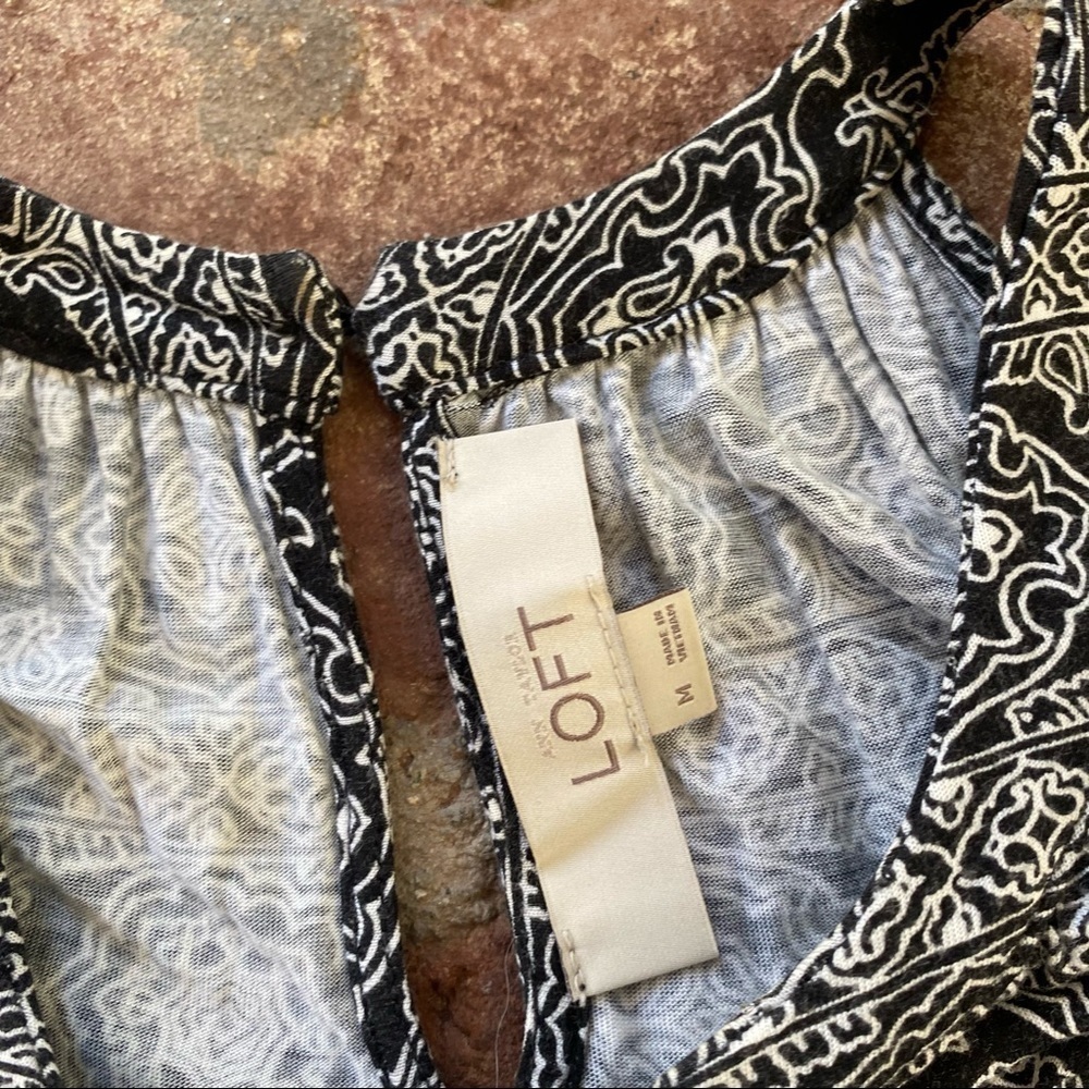 Loft Medium sleeveless black and white top - Picture 5 of 14